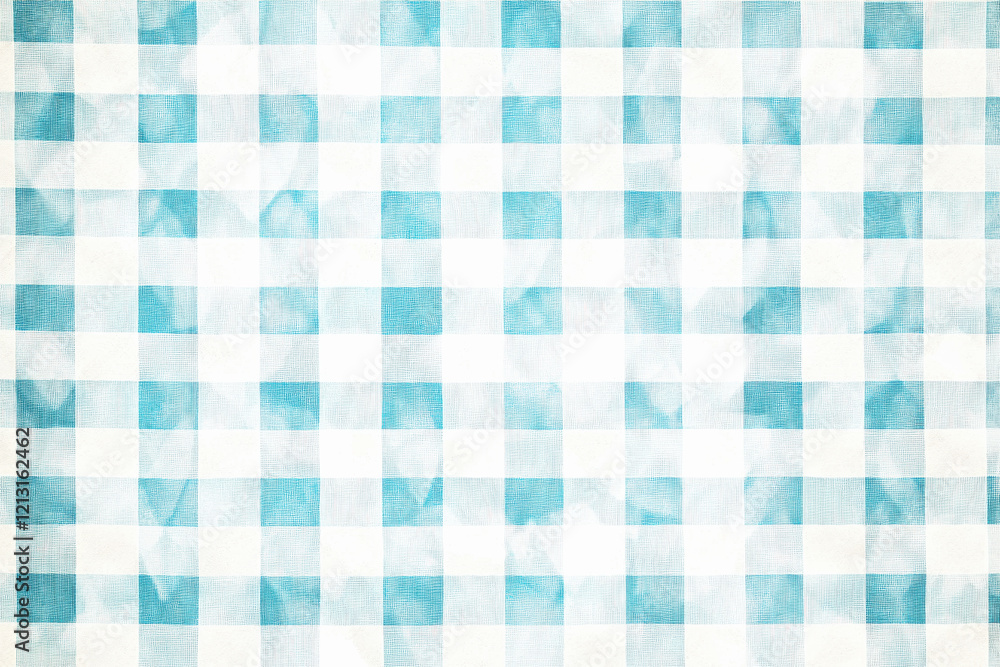 Poster soft light blue gingham pattern in seamless grid design creates a fresh and playful atmosphere for v