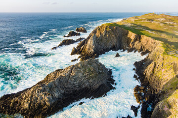 Scheildren, most iconic landscape at Malin Head, Ireland's northernmost point, Wild Atlantic Way,...