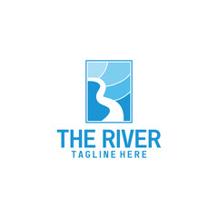 river logo icon vector illustration template design