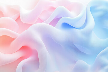 Obraz premium Soft gradient pattern flowing seamlessly from pale pink to baby blue on a white background in high resolution