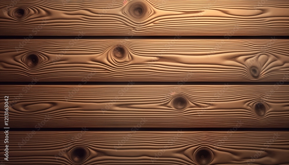 Poster closeup view of chestnut wood texture. horizontal planks create pattern. natural wood grain, knots v