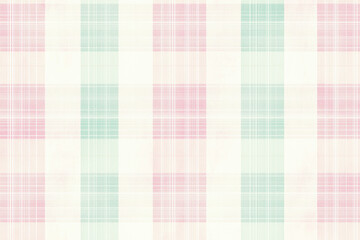 Delicate pastel plaid pattern featuring soft pink, mint green, and cream shades for modern decor and design inspiration