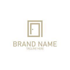 door logo vector icon illustration template design