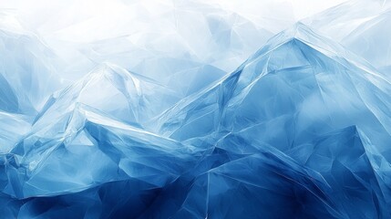 Obraz premium Futuristic Digital Art: Glowing Lines and Icy Crystals Converge in Abstract Technological Harmony