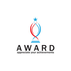 throphy vector logo icon illustration template design