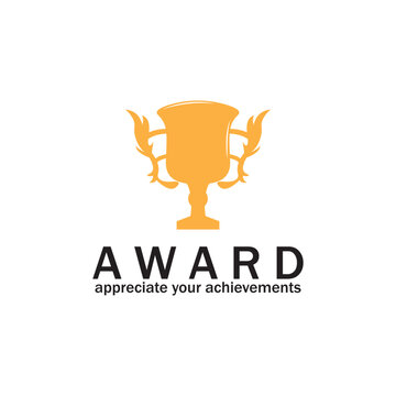 throphy vector logo icon illustration template design