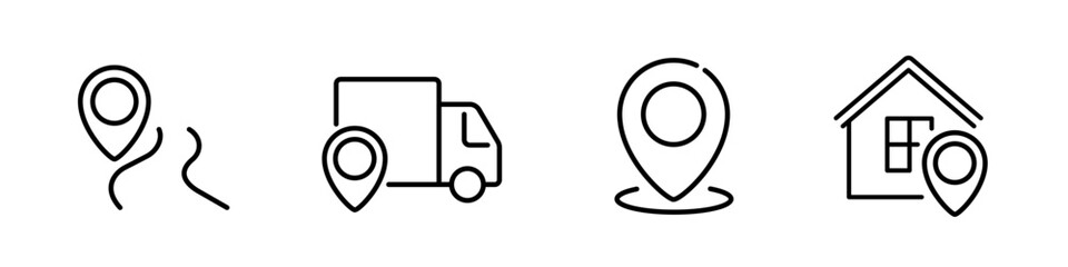 Location icon set. Location icon