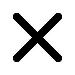 Obraz premium Cross icon. Cross check mark icon