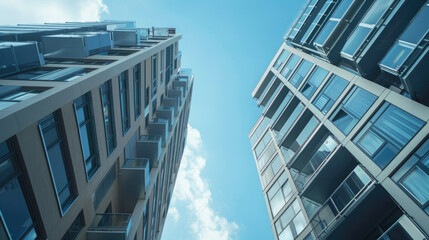 modern office building with sky