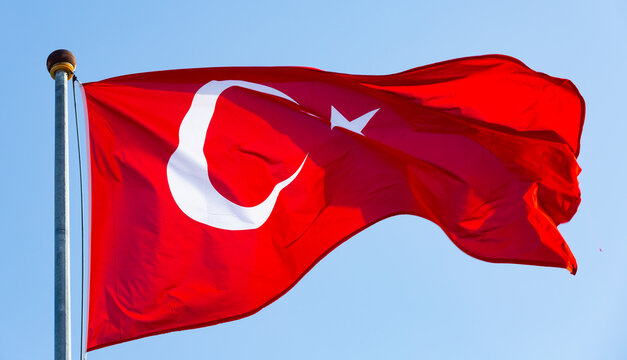 The image of the national flag of Turkey, which is a cultural and national treasure.
