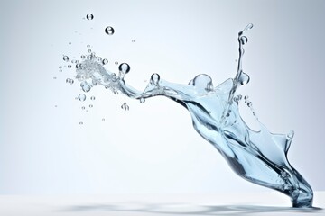 Abstract water splash white background