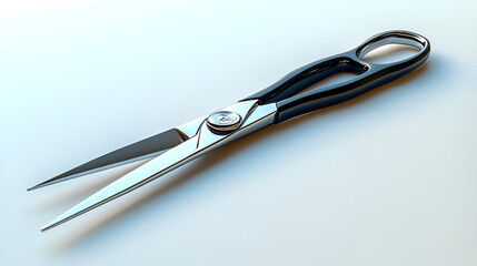 Obraz premium origami style A sharp black surgical scissors