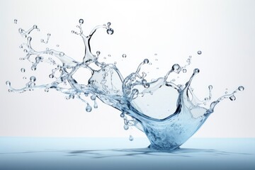 Abstract water splash white background