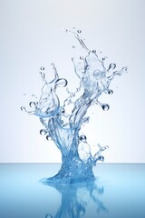 Abstract water splash white background