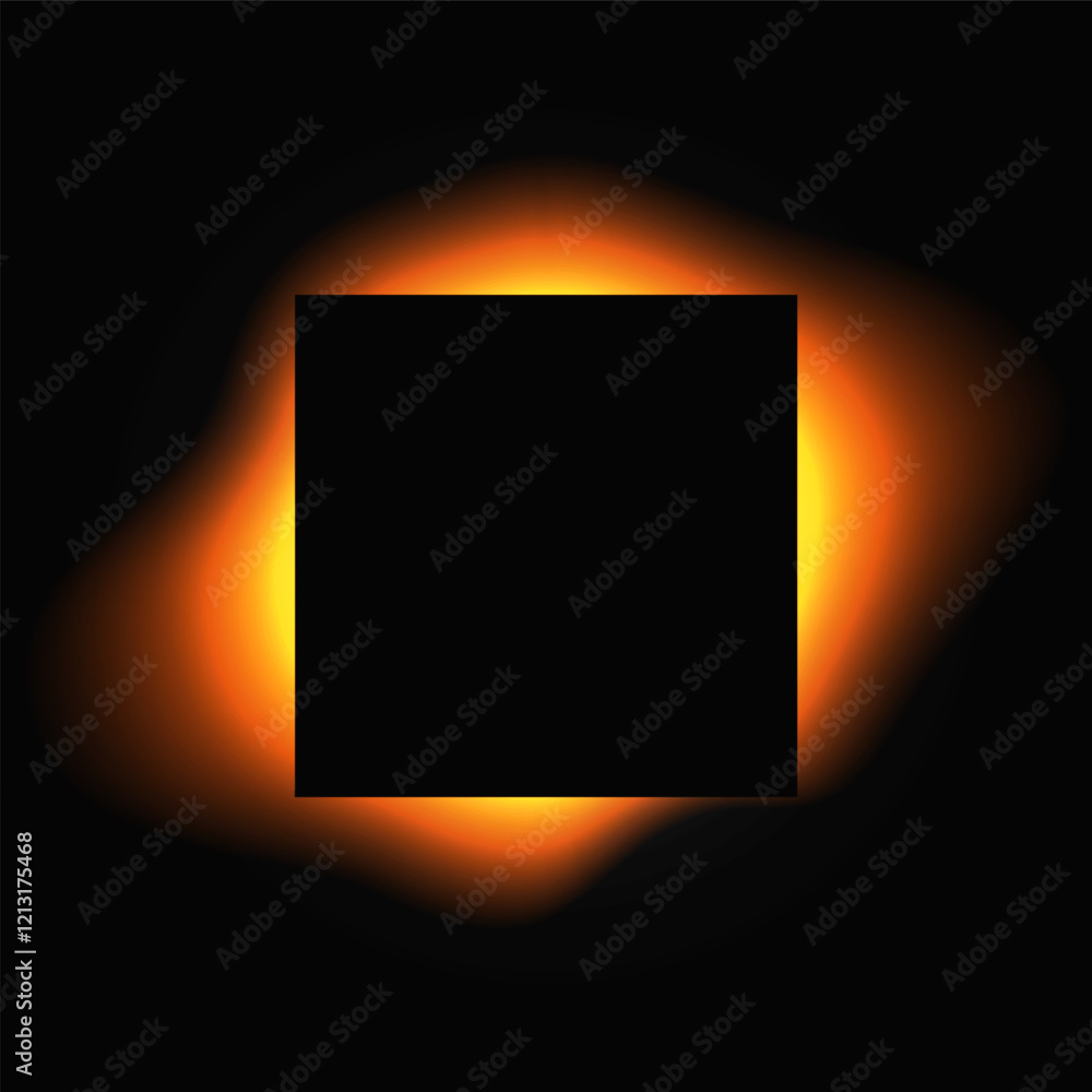 Aufkleber square illuminate light frame with color gradient