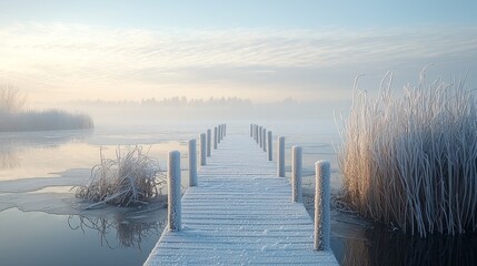 Tranquil Winter Wonderland: Explore the Serene Snowy Path Through Nature's Peaceful Silence