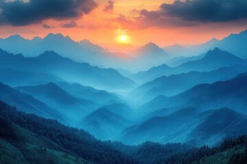 Fototapeta premium majestic himalaya mountains at dusk painted with dark hues and serene clouds creating a breathtaking landscape that encapsulates the beauty and mystery of natures grandeur
