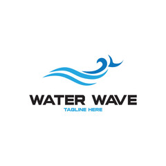 Water wave icon vector