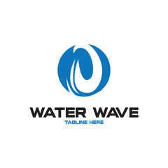 Water wave icon vector