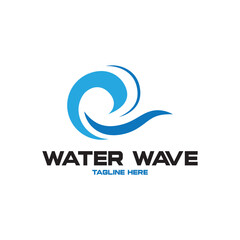 Water wave icon vector