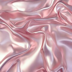 Fototapeta premium Luxurious blush pink silk fabric, elegant drapes, smooth texture, soft shimmer.