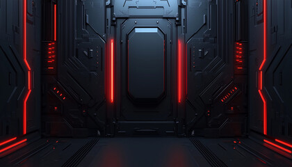 Obraz premium abstract futuristic colorful IT technology advanced background wallpaper