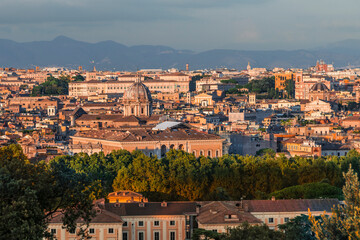 View of Roma from hill in late summer