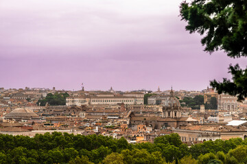 View of Roma from hill in late summer