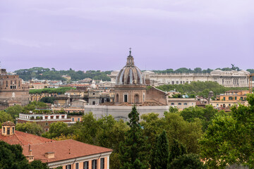 View of Roma from hill in late summer