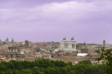 View of Roma from hill in late summer