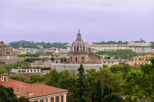 View of Roma from hill in late summer