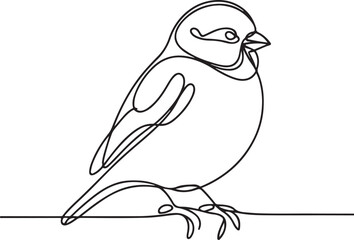 Sparrow Line Art Vector for Professional Use