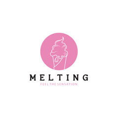 ice cream logo vector ilustration design