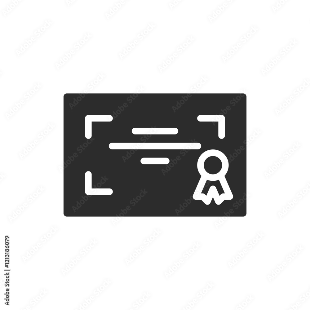 Poster certificate solid icon vector design good for web or mobile app
