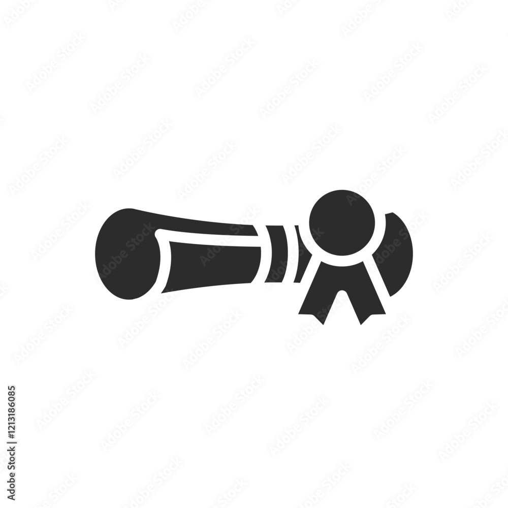 Aufkleber diploma solid icon vector design good for web or mobile app