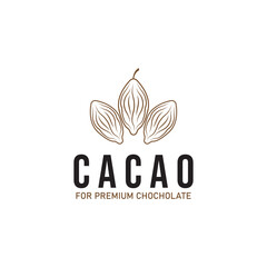 cacao cocoa chochoclate logo icon vector design