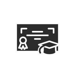 diploma solid icon vector design good for web or mobile app