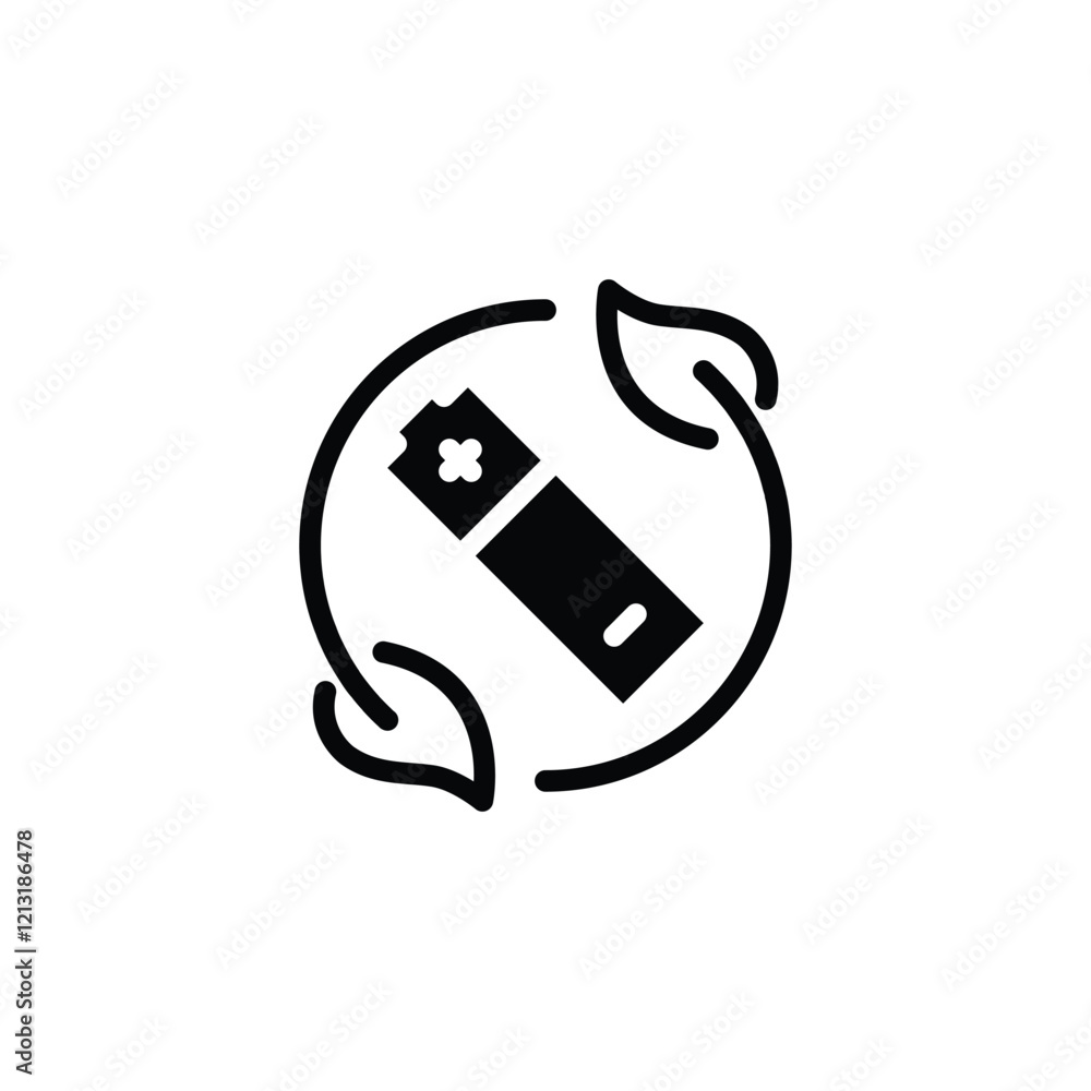 Poster eco battery solid icon vector design good for web or mobile app