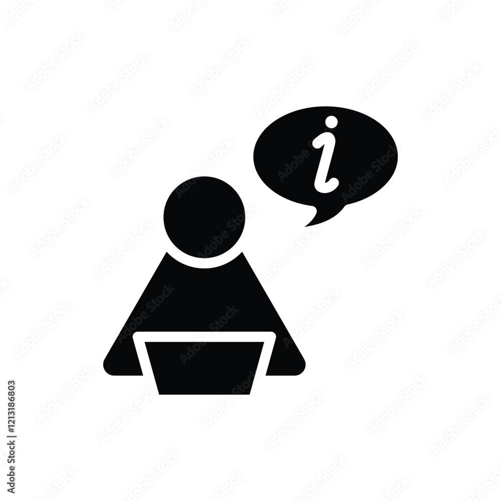 Aufkleber searching agent solid icon vector design good for web or mobile app