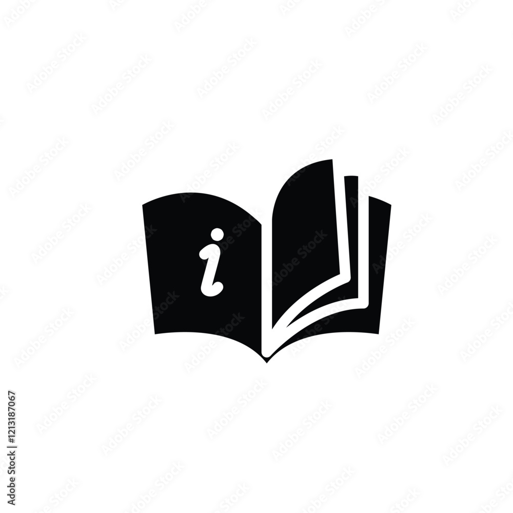 Poster open instruction book solid icon vector design good for web or mobile app