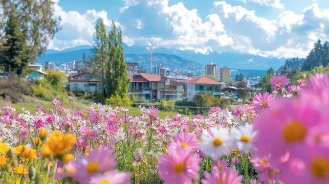 The city Concepci?^3n in southern Chile, experiencing the spring bloom.