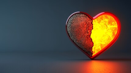 Broken Heart: A Fiery Split in Two