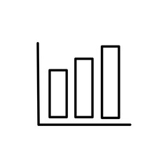 Chart icon black and white vector sign