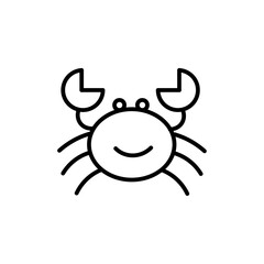 Crabs icon black and white vector sign