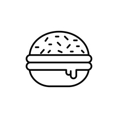 Hamburger icon black and white vector sign