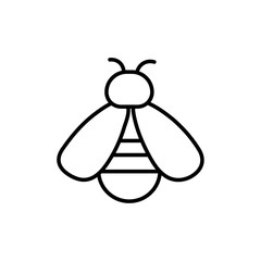 honey Bee icon black and white vector sign