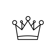 King icon black and white vector sign