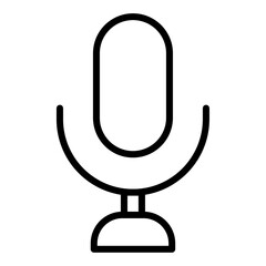 Mic button icon black and white vector sign