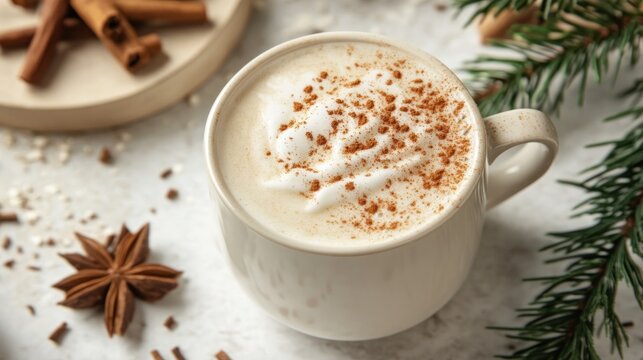 Creamy coffee with whipped cream, cozy warm drink topped with nuts, perfect for winter gatherings and casual moments.