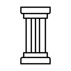 Pillar column icon black and white vector sign